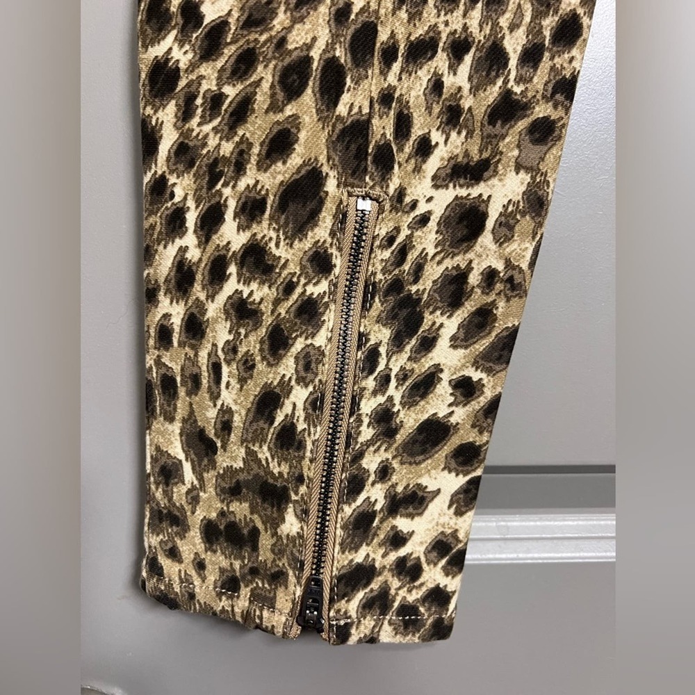 J. McLaughlin Leopard Print Safari Baxter Skinny Jeans Size 8 - Picture 5 of 8